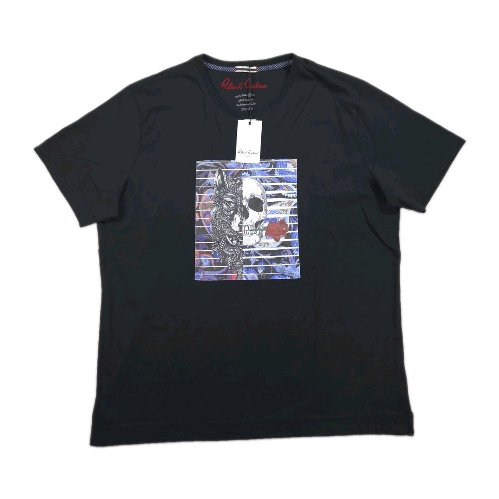 New Robert Graham T Shirt Wolf Mens 2XL Graphic